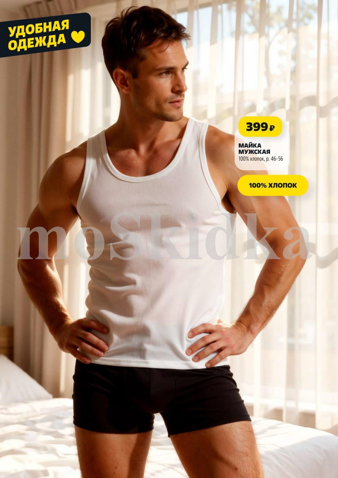 Мужские майки в Чижике | 100% хлопок, 399р